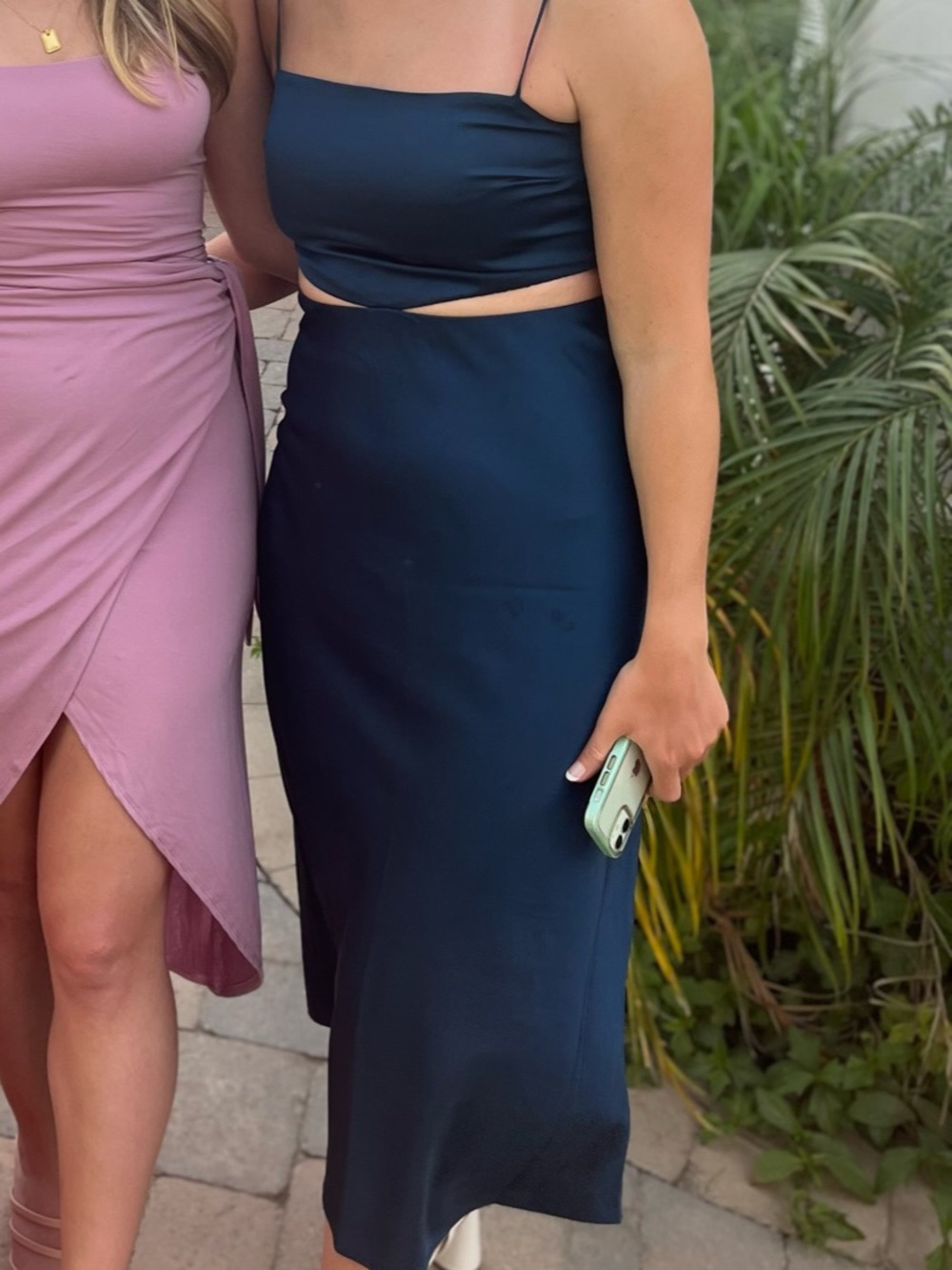 Abercrombie dark blue cutout dress